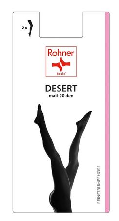 Rohner Basic Strumpfhosen Desert / schwarz / S
