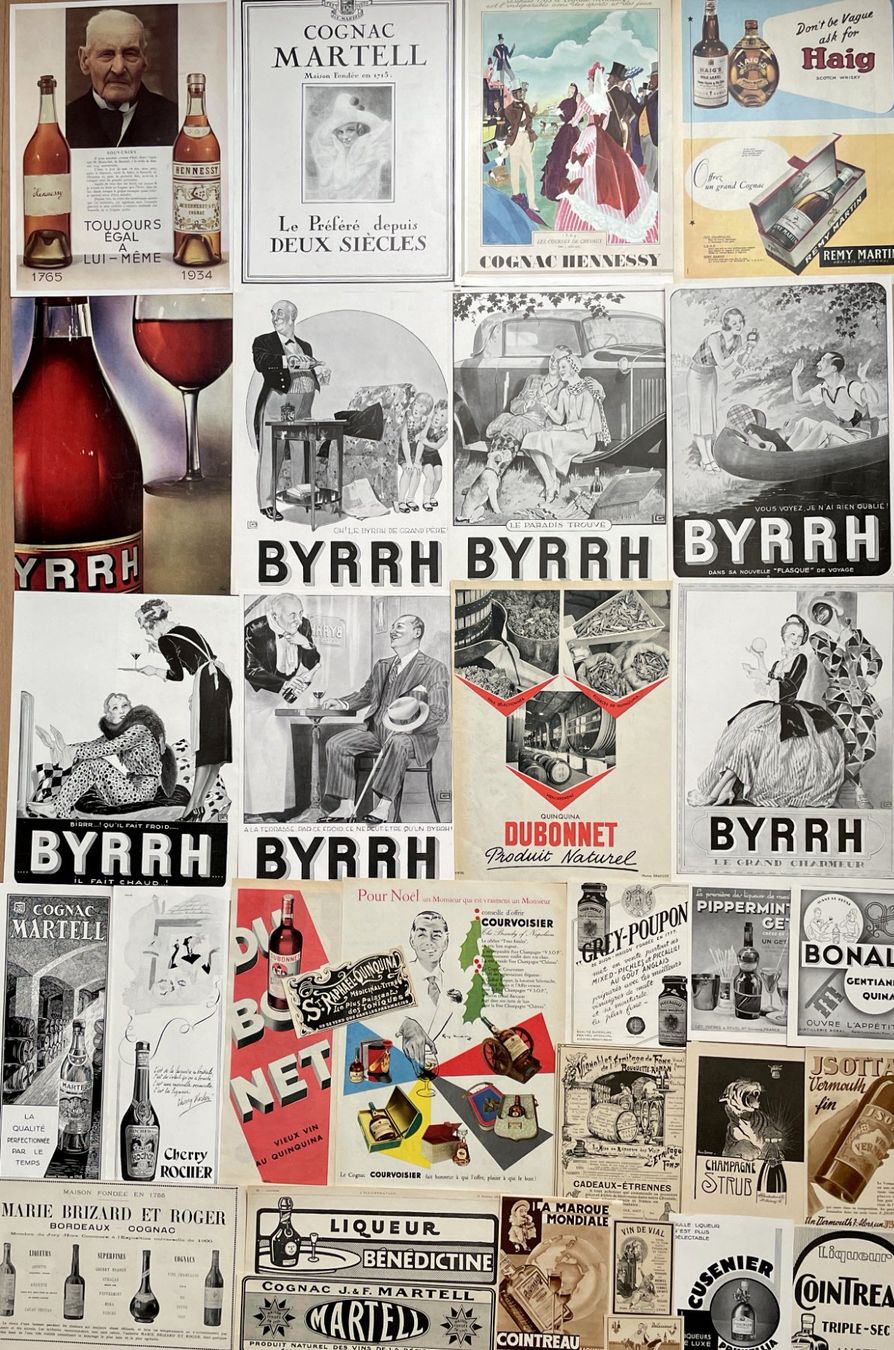Grafica & Litografie: Apéritifs, Cognac, Vin - 30 alte Werbungen / Publicités – Usato da Savagnier venduto da Ne2065 1