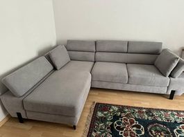 Neuwertiger Bettsofa / Ecksofa grau 