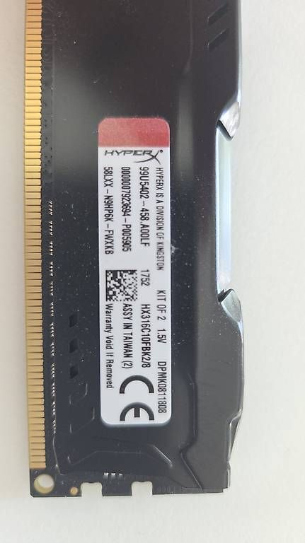 Memoria / RAM: HYPERX FURY 2x 4 Go DDRAM3 – Usato da Prêles venduto da Syga
