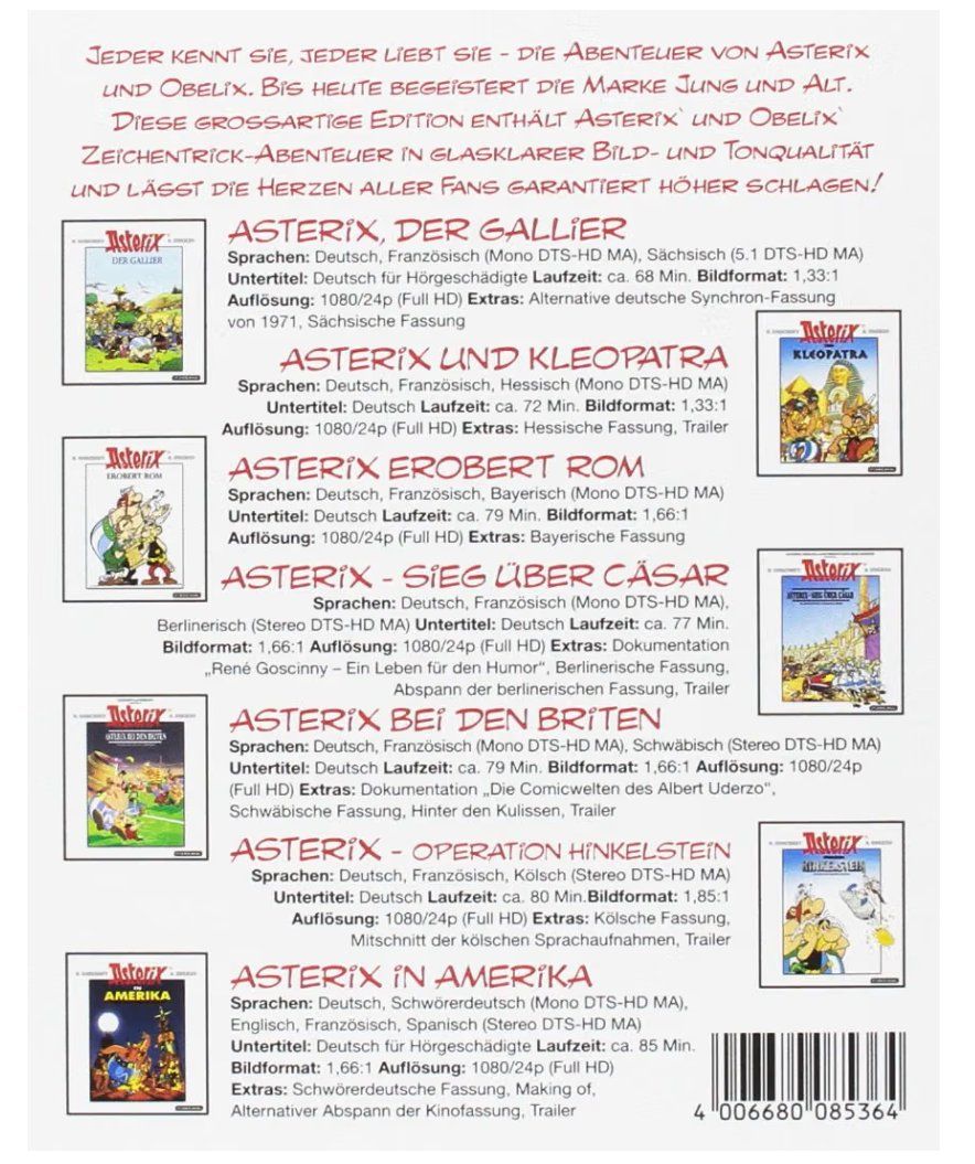 Alle DVDs: Die große Asterix Edition [7 Blu-ray] – Neu und originalverpackt aus Eschen von 33shaggy33 1