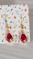 Ohrringe Modeschmuck Perlen Style Rot NEU