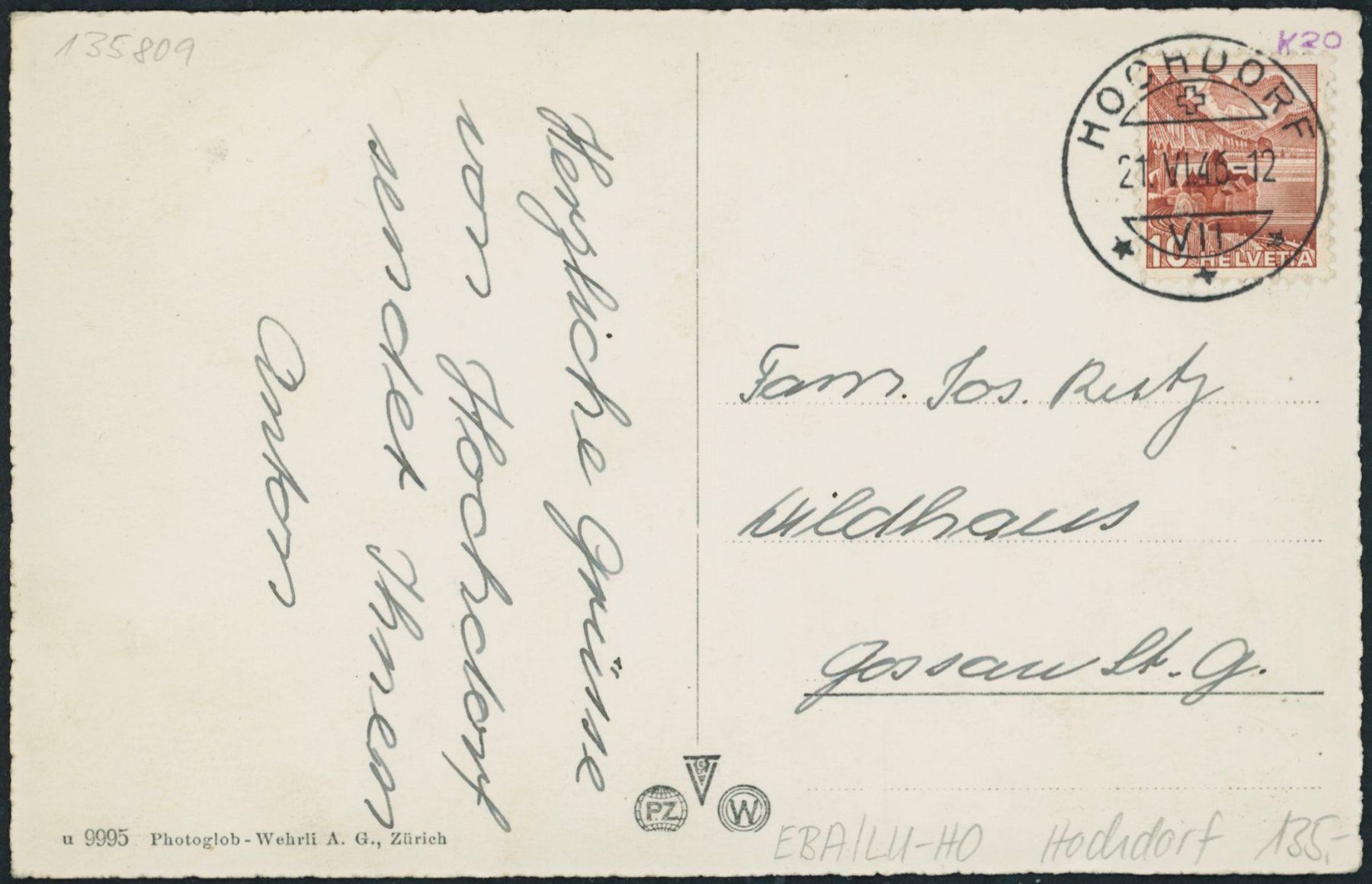Cartoline postali: LU Hochdorf - Bahnhof - Bahn – Usato da Schindellegi venduto da leecollect 1