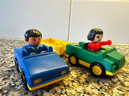 DUPLO Auto mit Anhänger und Tisch - Figuren
