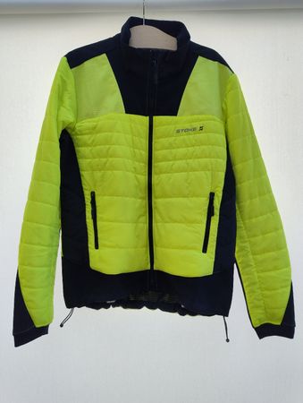 Stoke Velo Jacke Herren neon gelb schwarz Grösse M