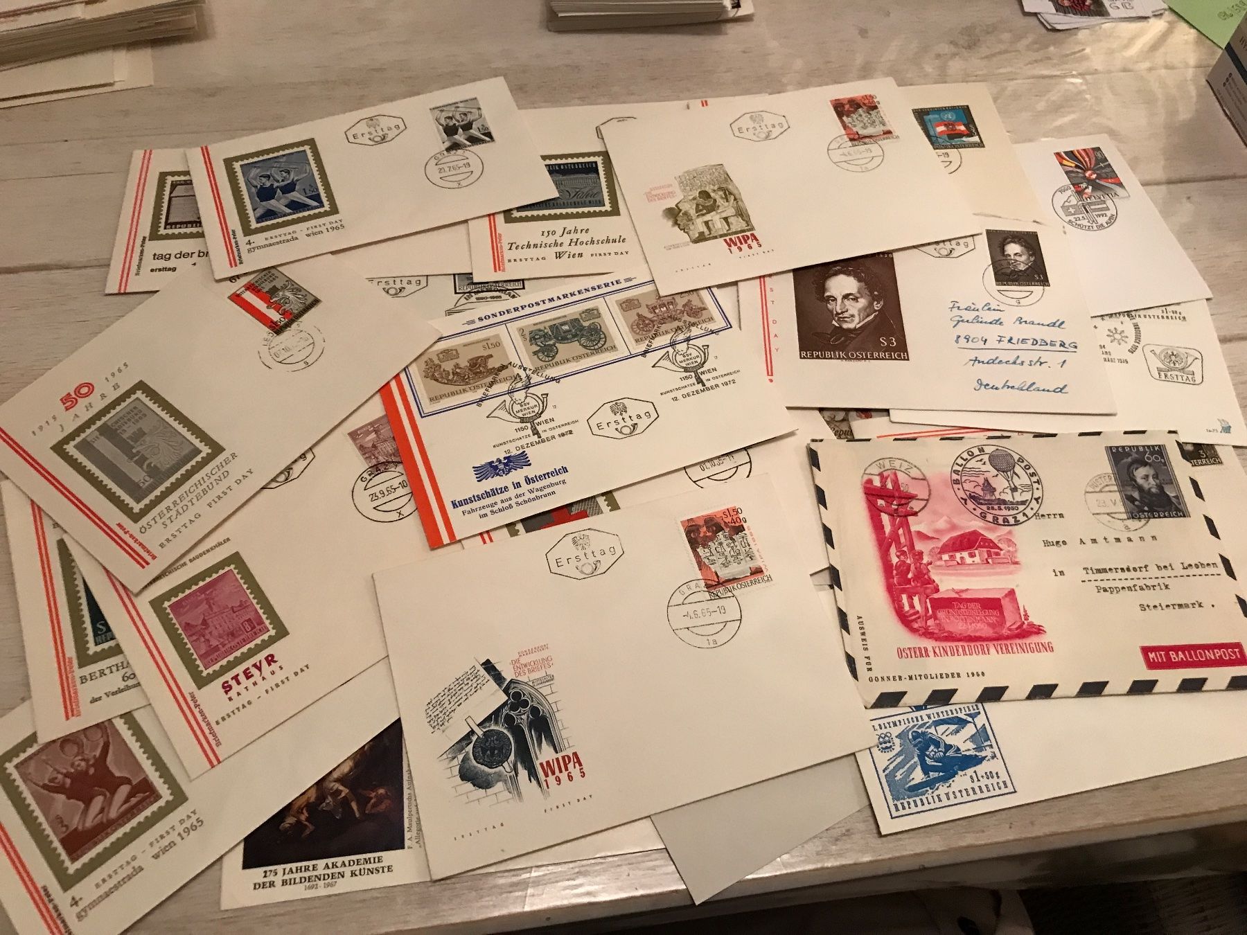 Tutti i francobolli: 70 FDC Europa (200-28) – Usato da St.Gallen venduto da Bigdisch 9