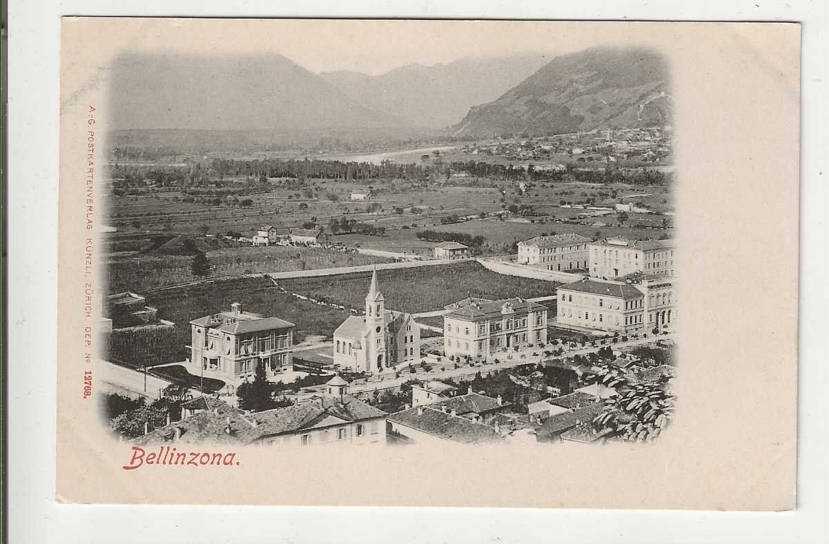 Cartoline postali: Bellinzona, ca 1920-er Jahre – Usato da Spiez venduto da Niesen20