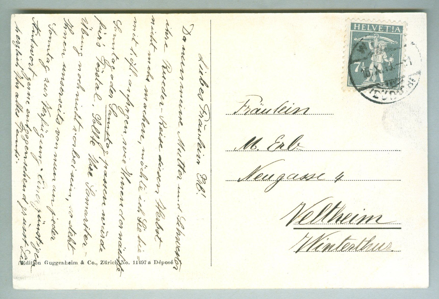 Cartoline postali: 1919 Schweiz AK Kt ZH – Usato da Zürich venduto da yago-rot 1