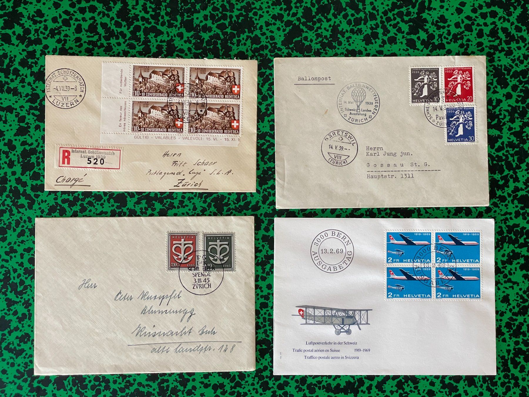 Alle Briefmarken: Briefe – Gebraucht aus Menzingen von Wlukas