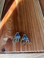 Elegante Ohrringe, Dreieck Design mit Fransen, Top Zustand!