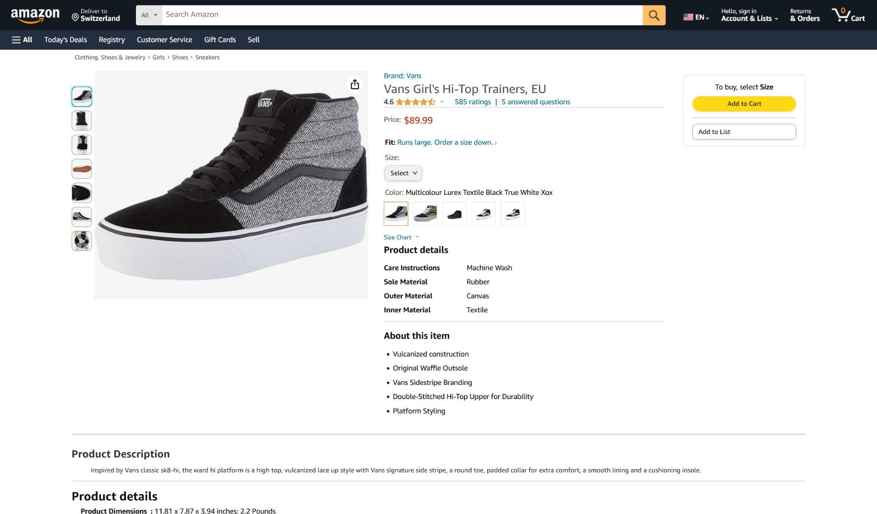 Vans Scarpe da donna: VANS HIGH SNEAKER Platform Gr. 38 - NEU – Nuovo e nell'imballaggio originale da Wetzikon ZH venduto da EvisStore 7