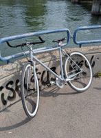 Singlespeed Velo in Grau
