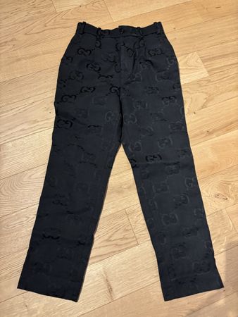 Gucci Jacquard Trousers, Black, Size 38, immaculate!