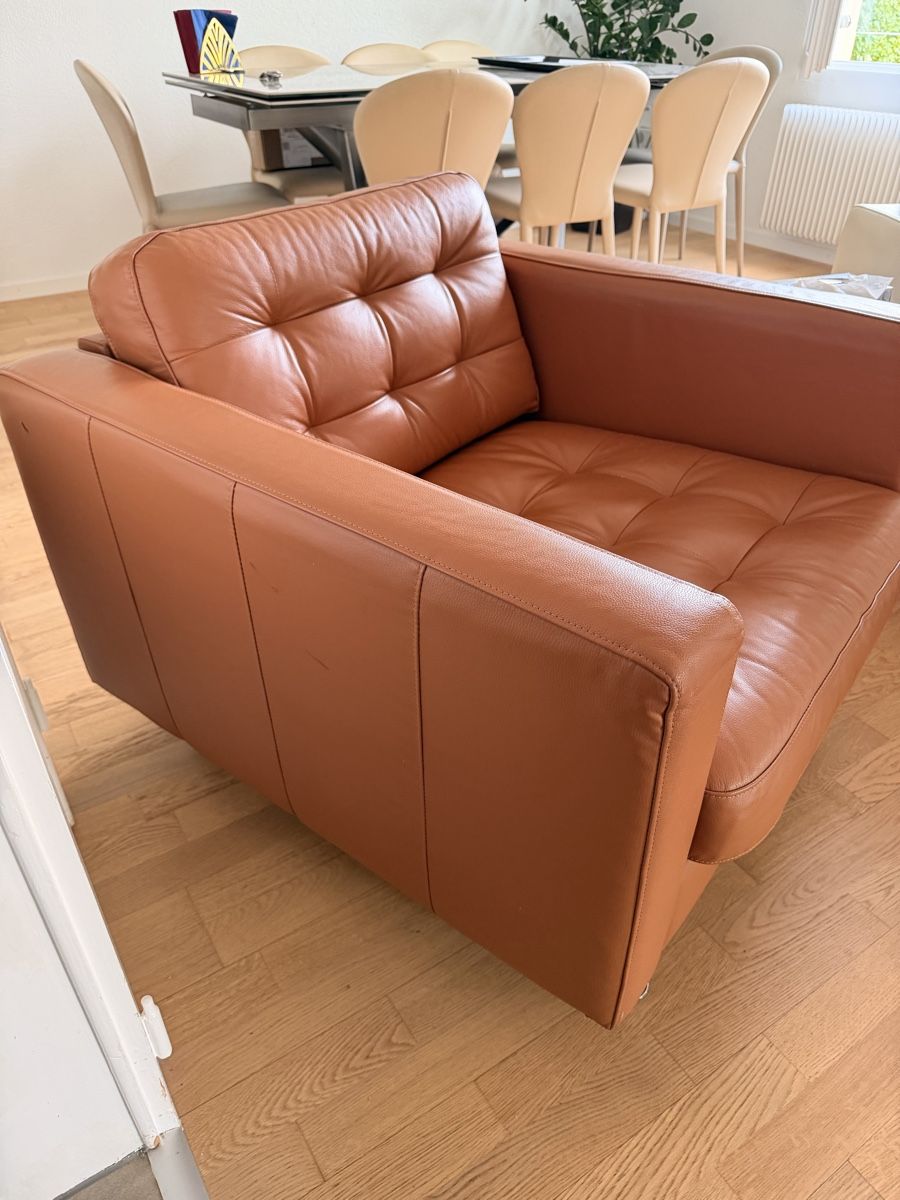 Poltrone: Fauteuil similcuir marron 1 place bon état – Usato da Aubonne venduto da dm2_8mm7 2