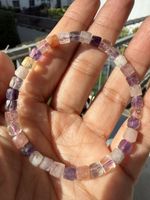Buntes Fluorit-Armband (5mm) – facettiert & elastisch