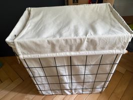 Wäschekorb Micasa, Metall/Baumwolle, 54x60cm, wie neu!