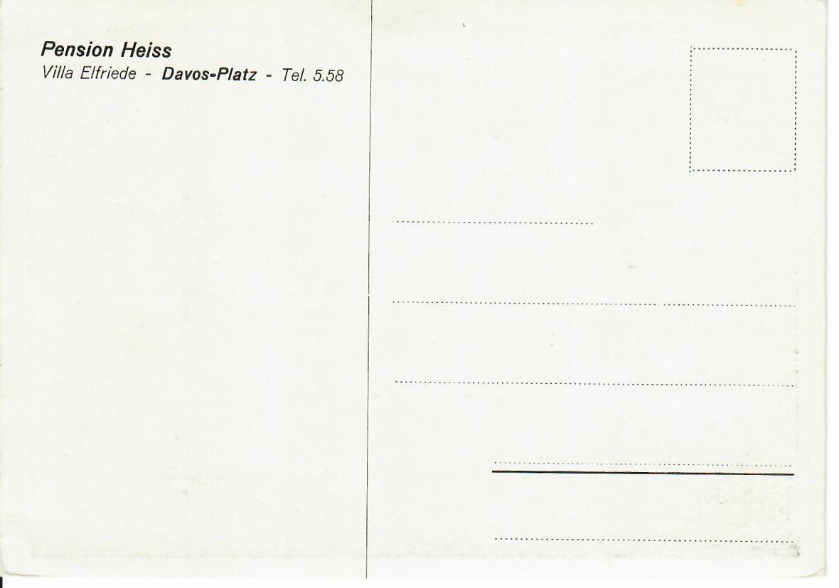 Cartes postales: Pension Heiss  - Davos - Platz – D'occasion à Hochdorf par Ziegel-16 1