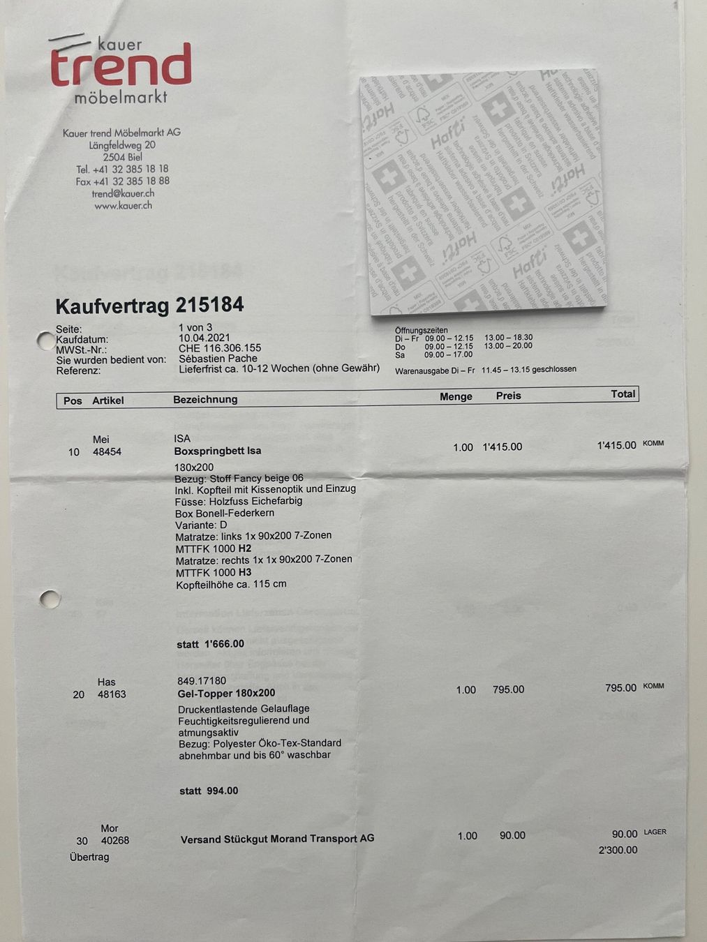 Letti: Boxspringbett beige 180x200 cm (H2 & H3) – Usato da Brugg AG venduto da fab_tp2h 6