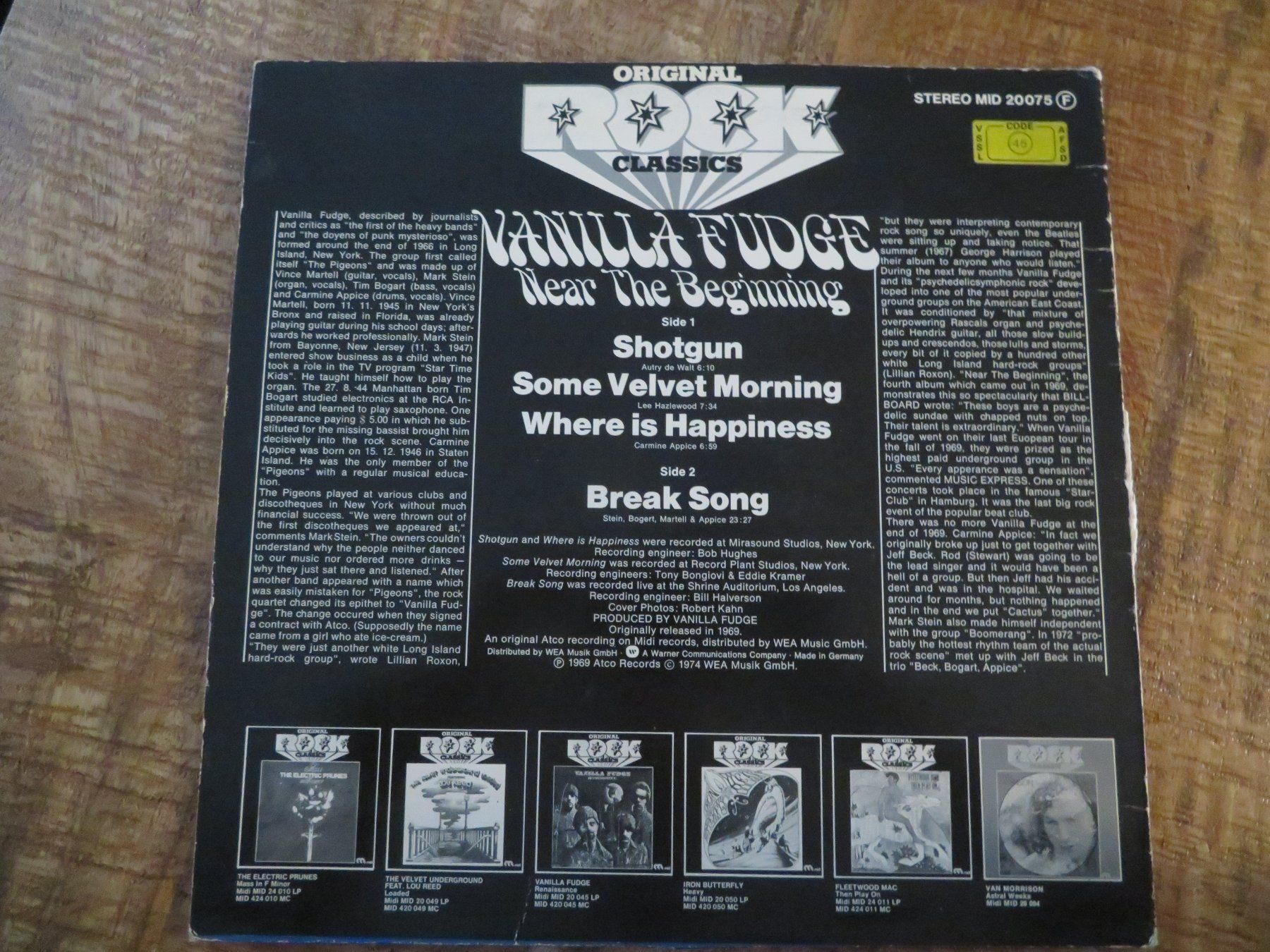 Dischi in vinile: VANILLA FUDGE NEAR THE BEGINNING – Nuovo (secondo la descrizione) da Zürich venduto da max_cp5f 1