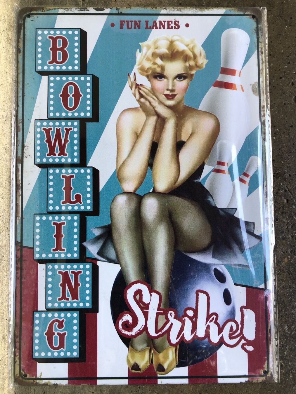 Schilder: Bowling strike pin up – Neu (gemäss Beschreibung) aus Reinach AG von rares75