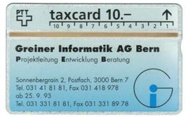 Taxcard 211L_70869 Greiner Informatik 500 Ex ungebraucht