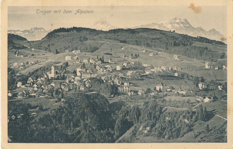 Cartoline postali: Trogen mit dem Alpstein + 1913 – Usato da Emmenbrücke venduto da teestube