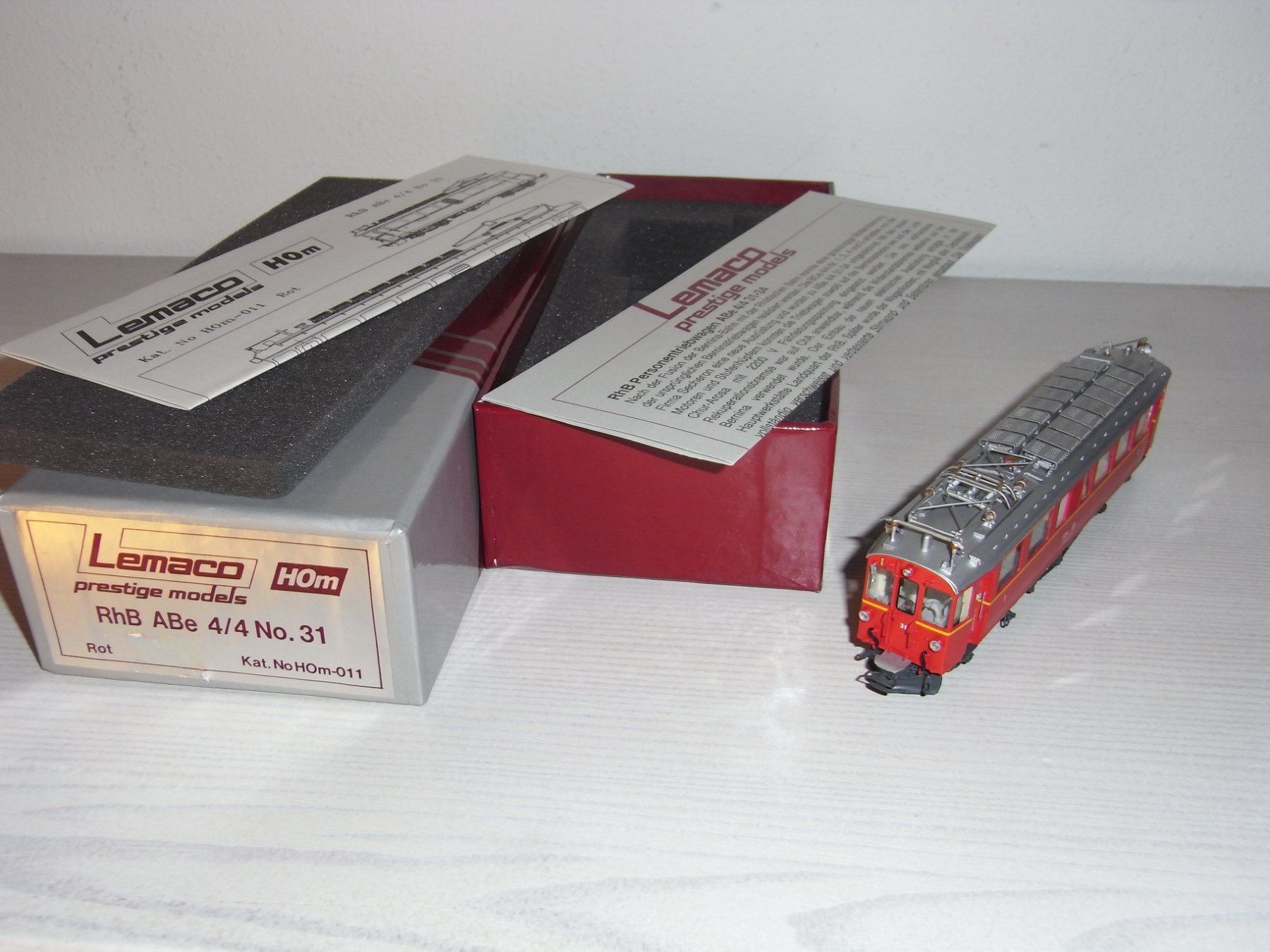 Lemaco Modelleisenbahnen: Lemaco, RhB ABe 4/4 No. 31 "rot", HOm – Neu und originalverpackt aus Wohlen AG von Kusy77 5