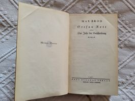 Max Brod - Stefan Rott - 1934 -  Erste Ausgabe