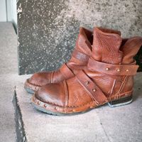 Elena Iachi Leder Boots Cognac Fr.500,- Gr.39 Festival Style