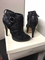 Bottines cuir noir haut talon 41