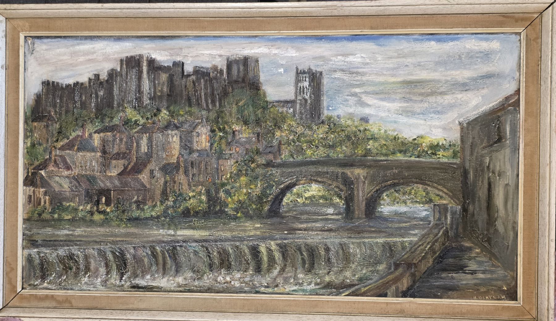Tableaux: Ölgemälde "Französisches Dorf" F.Hermann Bertram – D'occasion à Rohrbach par lod_m58r 4