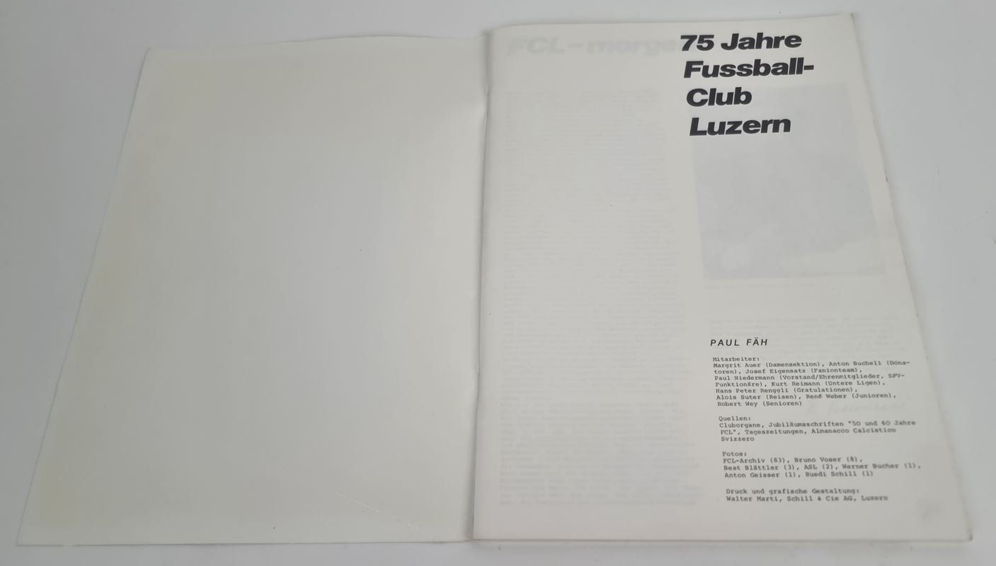 Bücher: Buch 75 Jahre FCL – Gebraucht aus Urtenen-Schönbühl von Restwert_Schoenbuehl 1