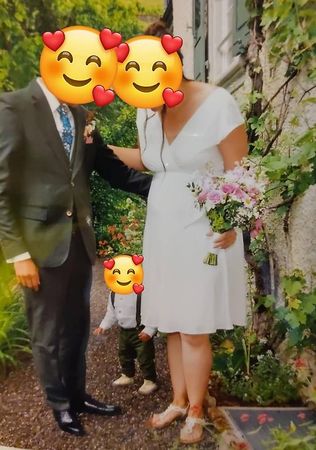 Schwangerschafts-Brautkleid Grösse M/L