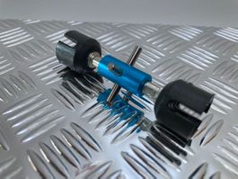 Differential Sperrwelle blau Alu zu Tamiya TT-02 Chassis NEU