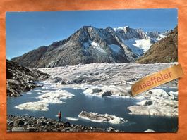 Vintage Postkarte Märjelensee am Grossen Aletschgletscher