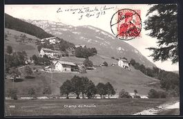 Champ du Moulin, Ortspartie mit Bergen
