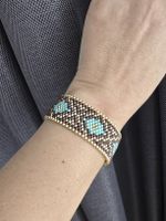 ✨🌿 Bracelet tissé — Les cœurs de la terre 🌿✨  fait main