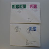 1948: W29+W30 (Blockausschnitte) saubere Briefe, Kat: 80.-+