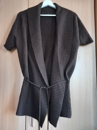 Gilet / Cardigan brun en laine et acrylique