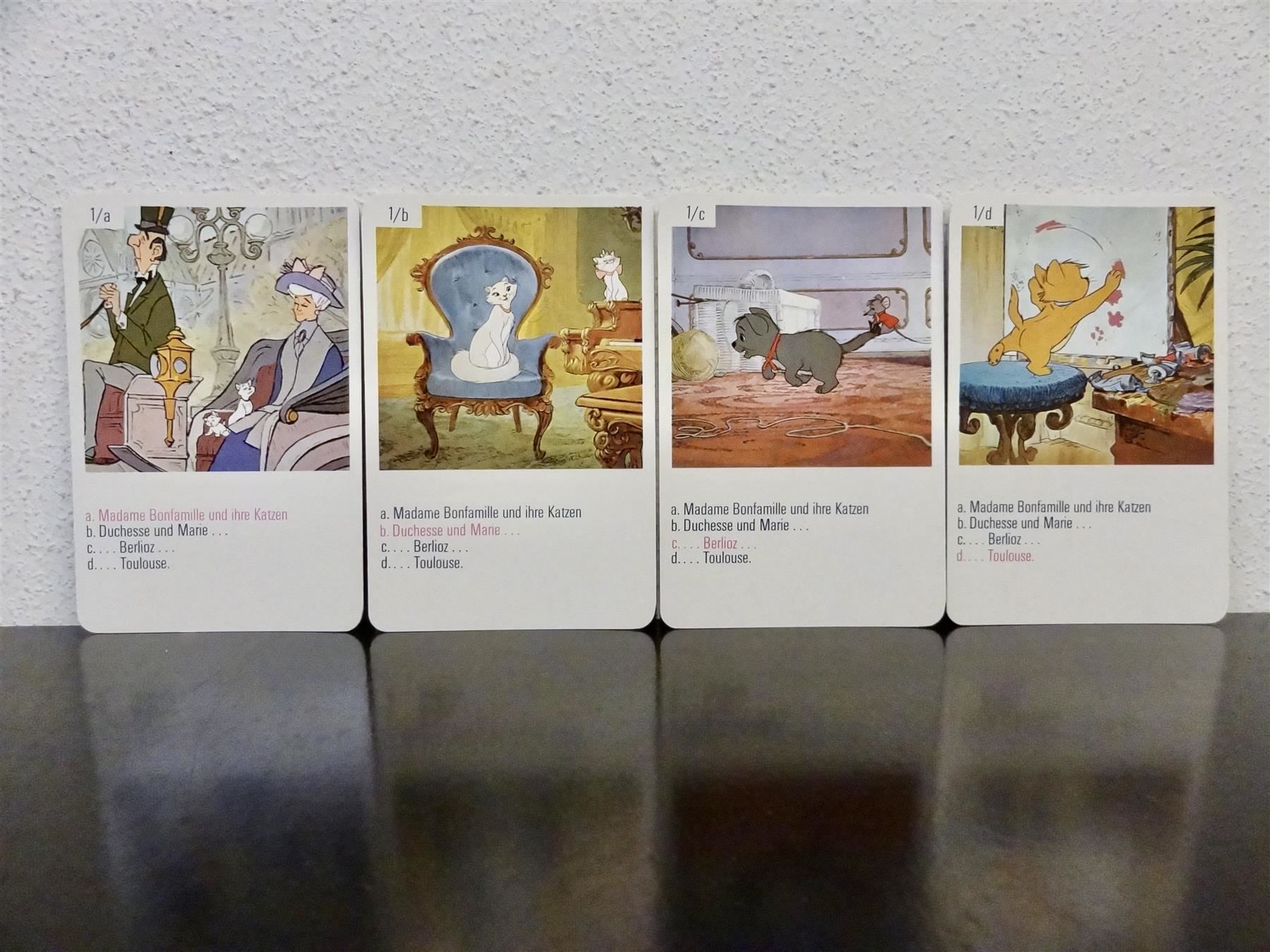 Disney Spiele: schönes altes Quartett ARISTOCATS DISNEY – Gebraucht aus Kerzers von wisaundso 2