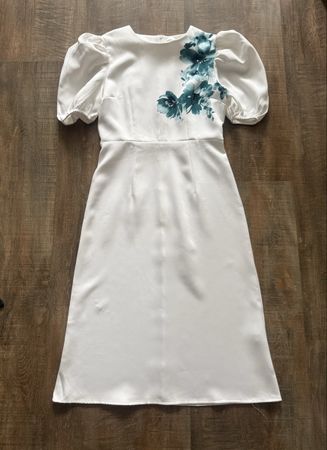 Damen Sommer Kleid weiss Blumenprint Grösse S / 36 neuwertig