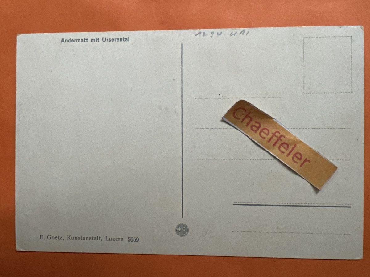 Cartes postales: Andermatt mit Urserental – D'occasion à Zürich par Chaeffeler 1