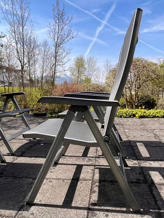 Gartenstühle Alu, klappbar, mehrstufig verstellbar Kaufen auf Ricardo