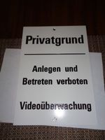 Schild Privatgrund Anlegen Betreten verboten videoüberwachun