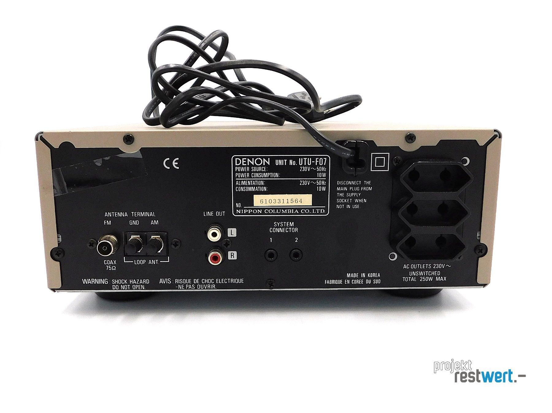 Denon Radio: F07 AM-FM Tuner von DENON – Usato da Bülach venduto da restwert_buelach 6