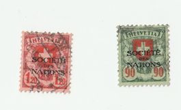 Suisse , suciete des Nations- Anciens timbres