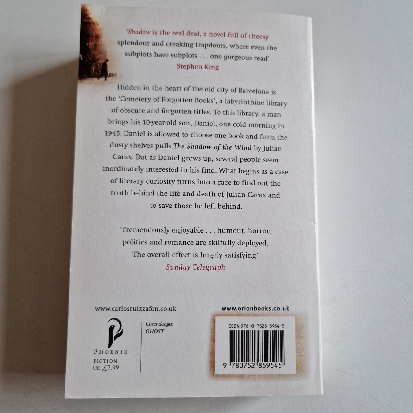 Bücher: The Shadow of the Wind – Neu (gemäss Beschreibung) aus Rüti ZH von Gigelisuppe 1