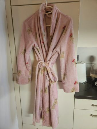 Chicoree Morgenmantel Rosa Weihnachtsthematik
