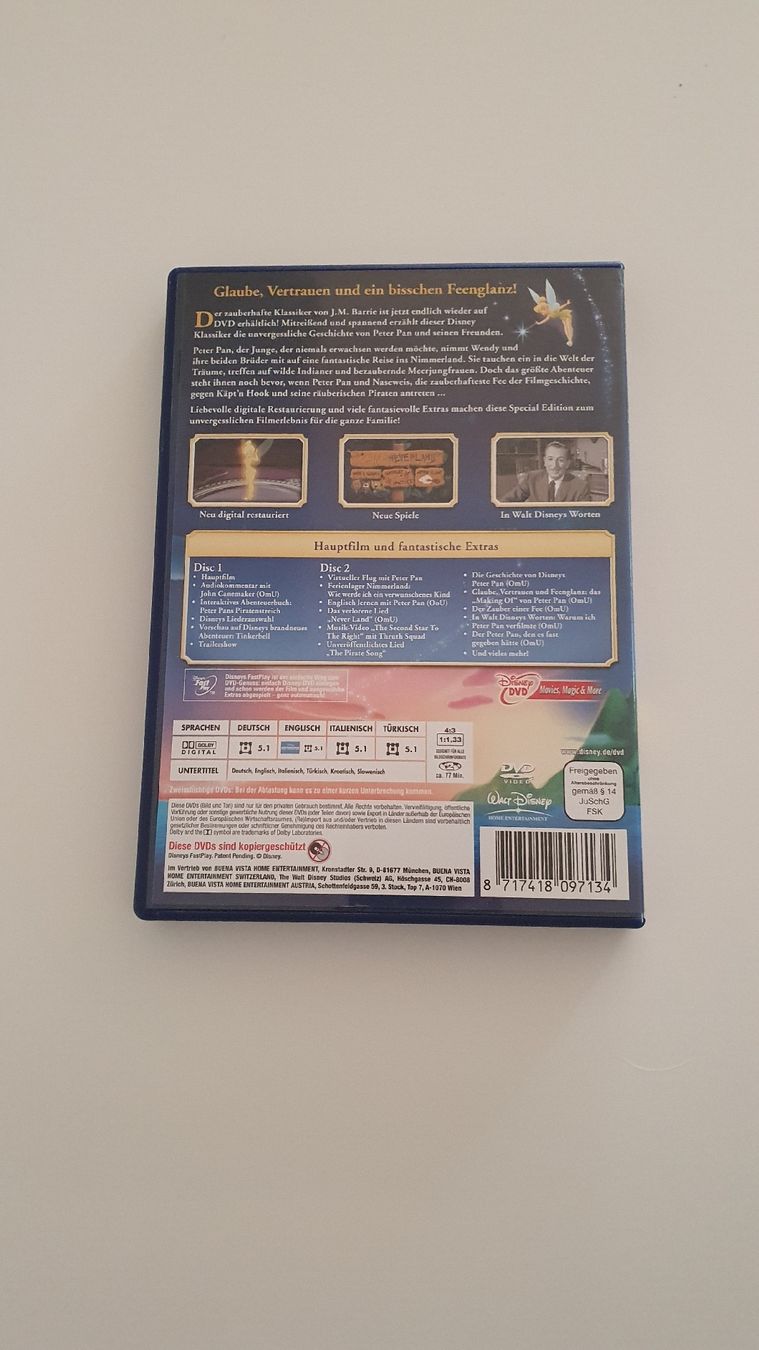 Tutti i DVDs: Peter Pan – Usato da Rupperswil venduto da lenzburg02 1