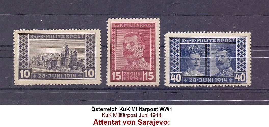 Tutti i francobolli: Attentat von Sarajevo 1914 /** – Nuovo (secondo la descrizione) da Flamatt venduto da samowarow